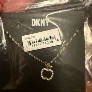 DKNY Gold and Silver-Tone Apple Necklace